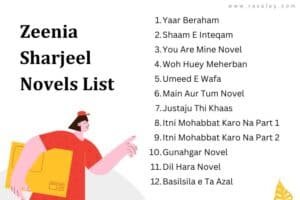 the complete list of zeenia sharjeel novels