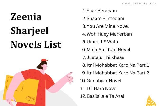 the complete list of zeenia sharjeel novels